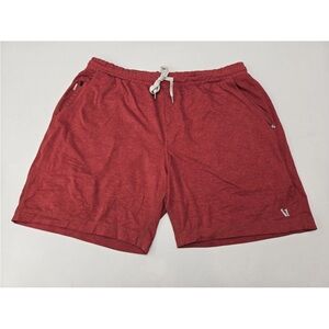 Vuori Sunday Performance Shorts Performance Heathered Red Size XL/XXL Mens